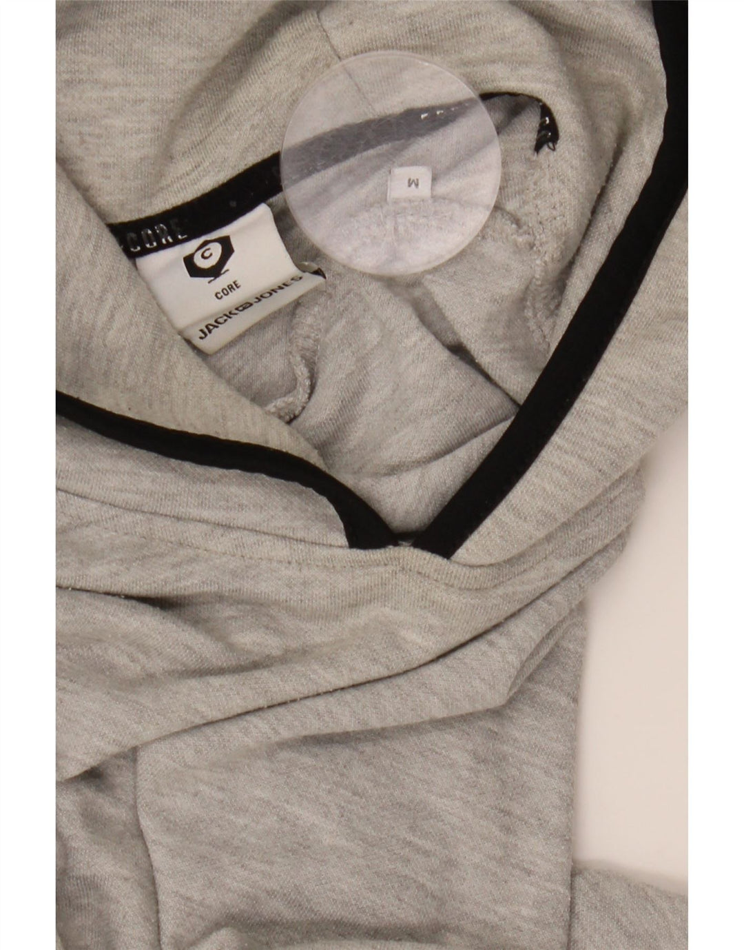 JACK & JONES Мужской джемпер с капюшоном среднего серого цвета, хлопок
