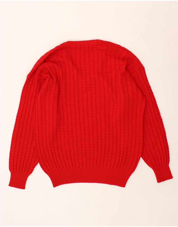 VINTAGE Mens V-Neck Jumper Sweater XL Grey Vintage Vintage and Second-Hand Vintage from Messina Hembry 