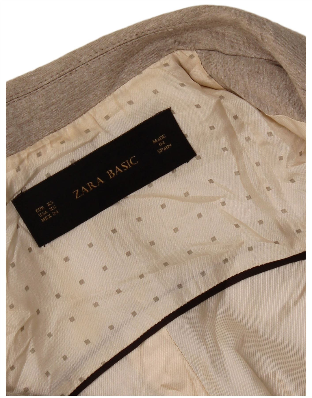 Женский пиджак Zara на 1 пуговице UK 6 XS Бежевый