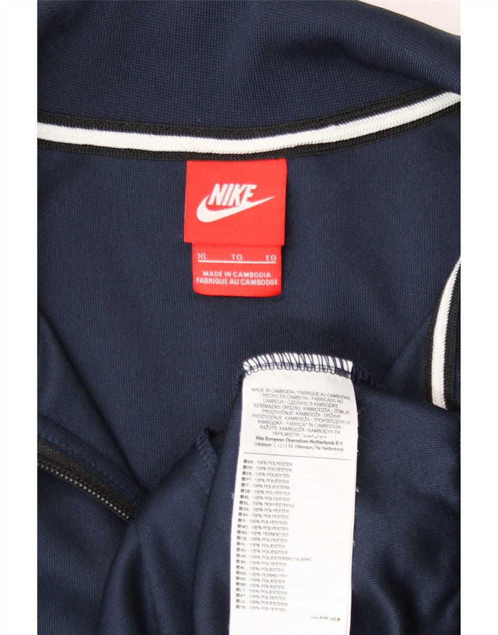 Мужская спортивная куртка Nike XL, темно-синяя, полиэстер с цветными блоками