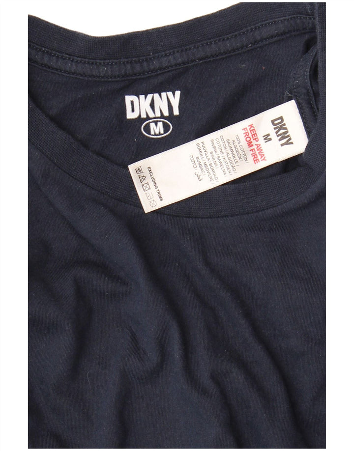 DKNY Мужская футболка из хлопка среднего размера, темно-синего цвета