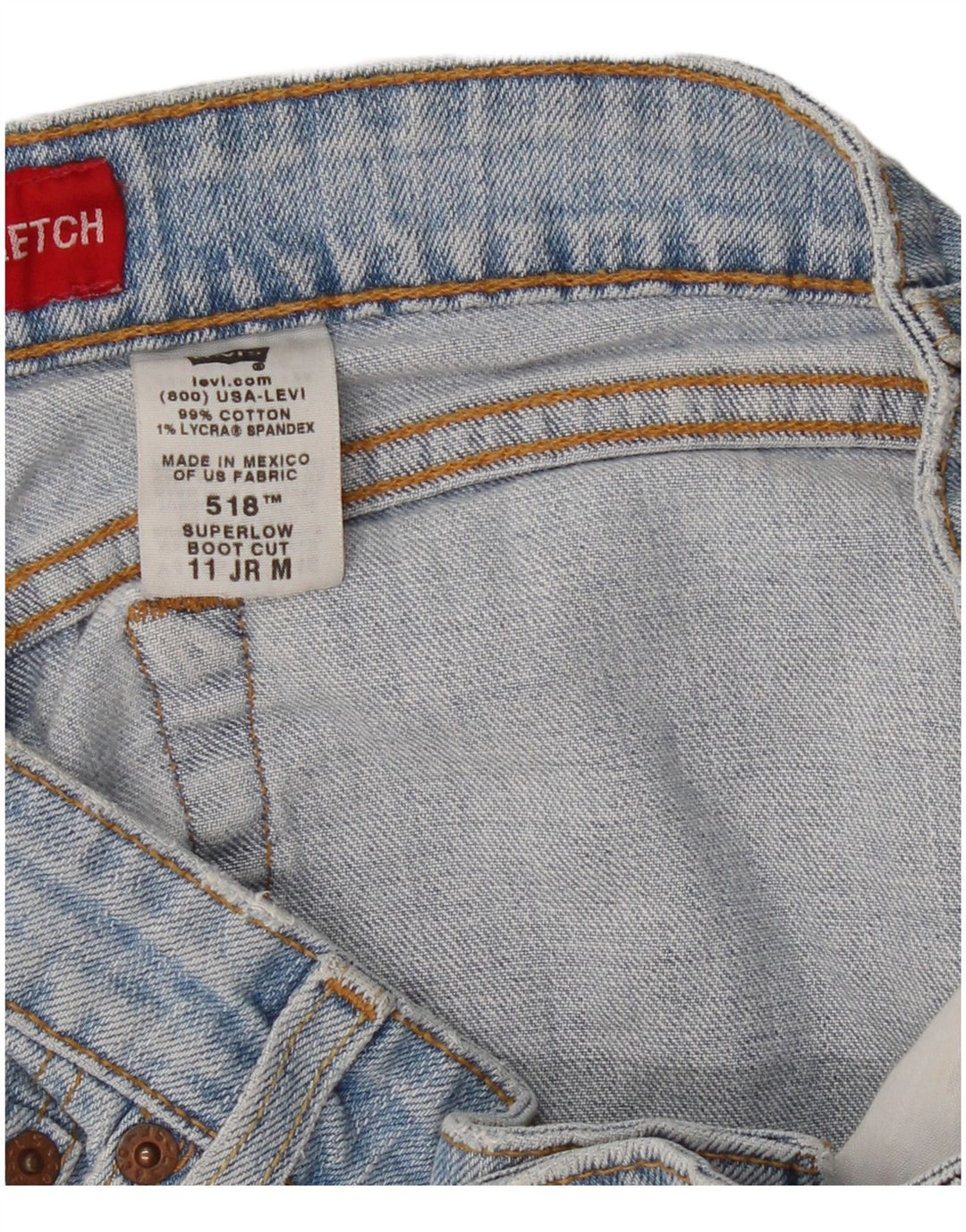 Женские джинсовые шорты Levi's 518 Super Low Medium W32, синие, хлопок