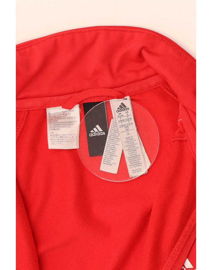 Женская спортивная куртка Adidas UK 8/10, маленький красный полиэстер