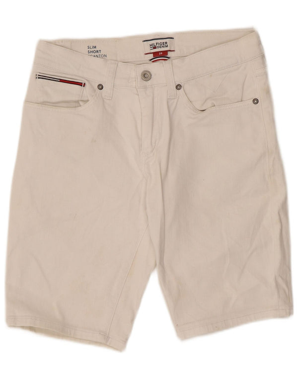 Tommy Hilfiger Мужские джинсовые шорты узкого кроя Scanton W29, маленький белый хлопок