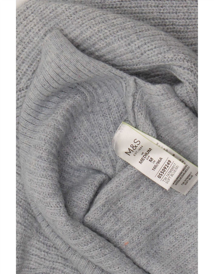 Женский укороченный джемпер с вырезом лодочкой Marks & Spencer UK 14, средний синий