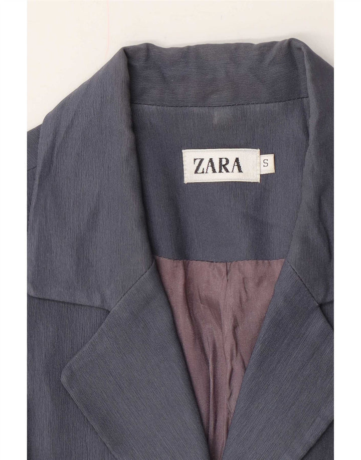 Женский пиджак на 1 пуговице Zara UK 10, маленький синий