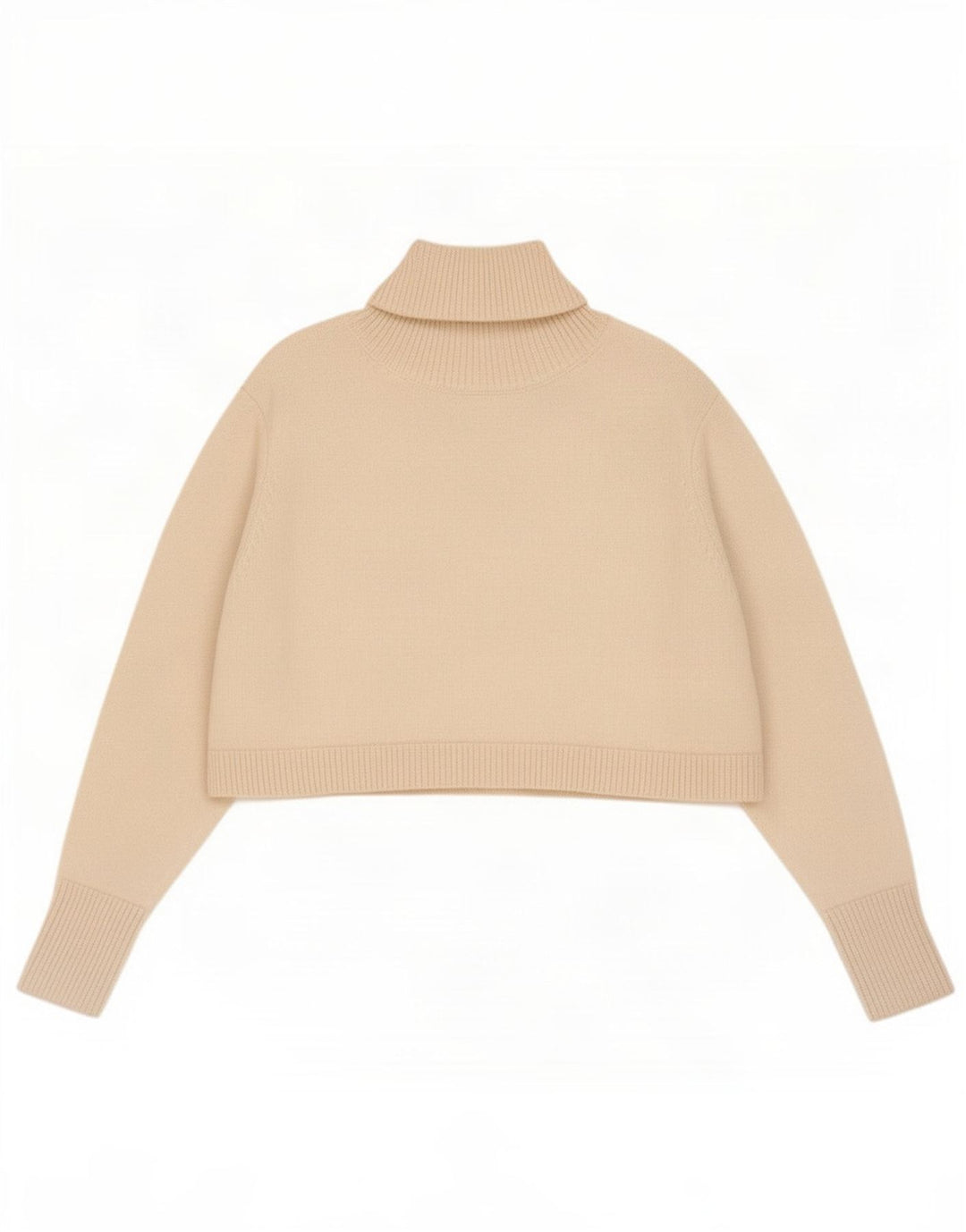 Женский укороченный свободный джемпер с высоким воротником Zara UK 10, маленький белый