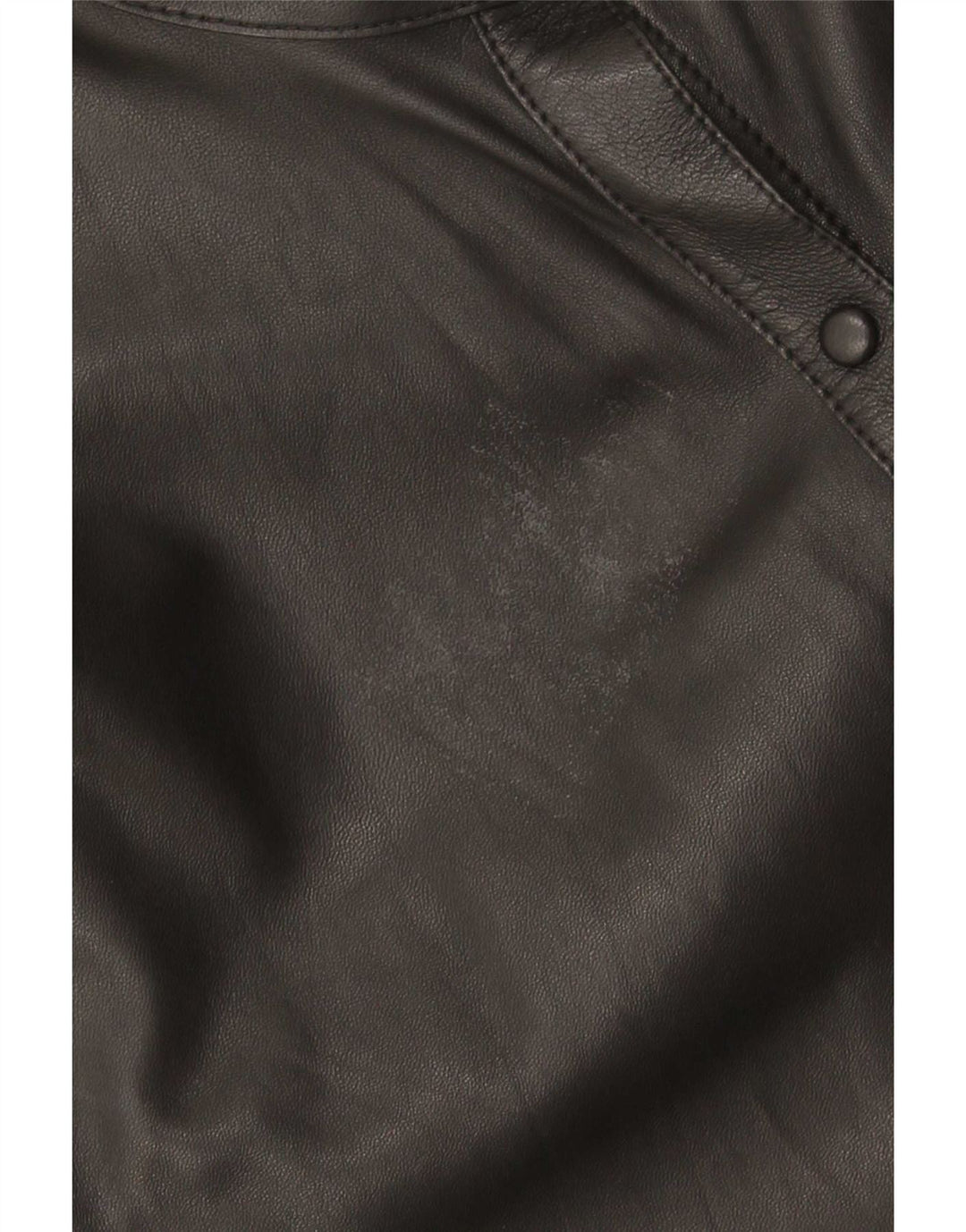 Женская кожаная рубашка оверсайз Massimo Dutti UK 6 XS черная кожа