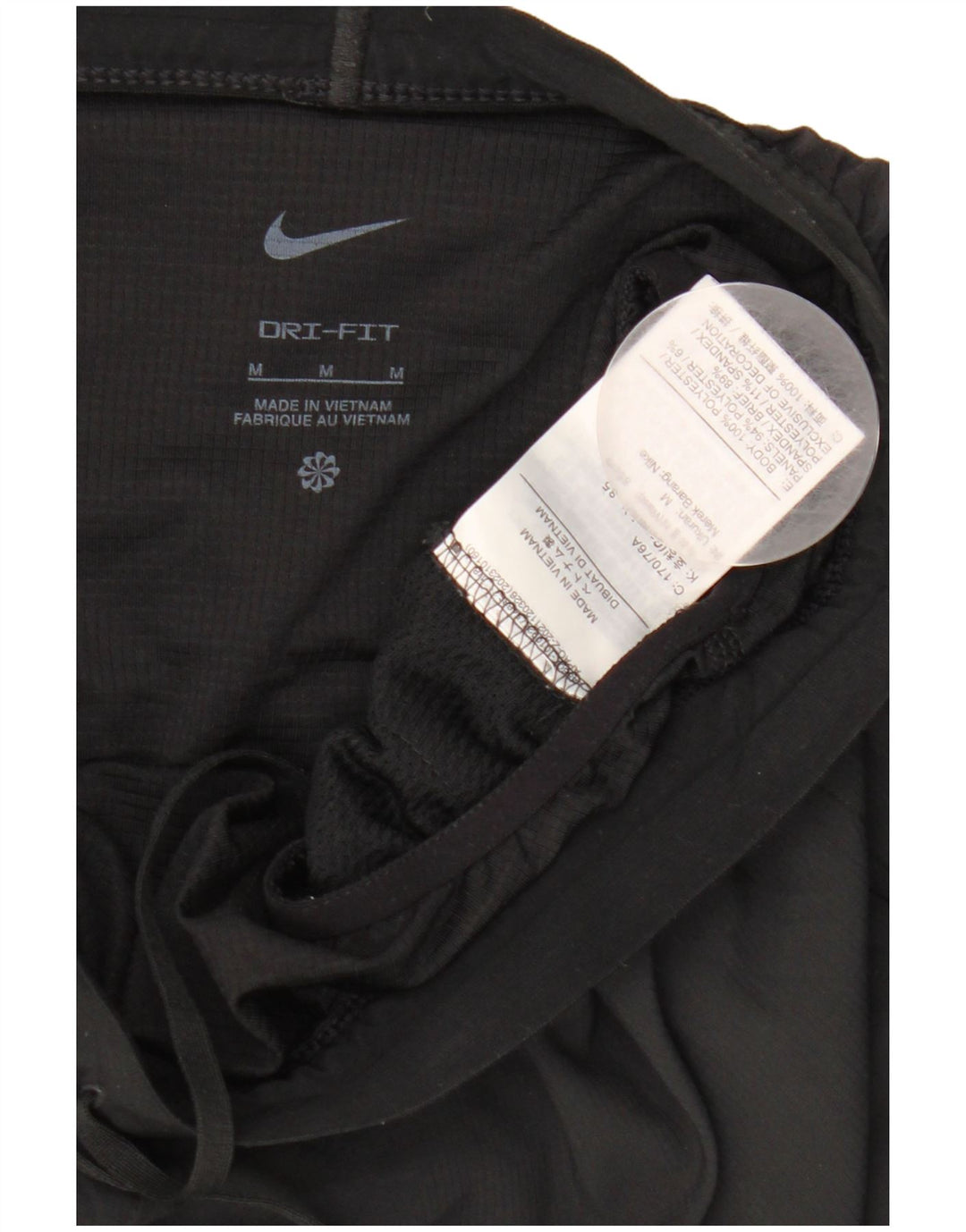 Женские спортивные шорты Nike Dri Fit с графическим рисунком UK 14, средний черный полиэстер