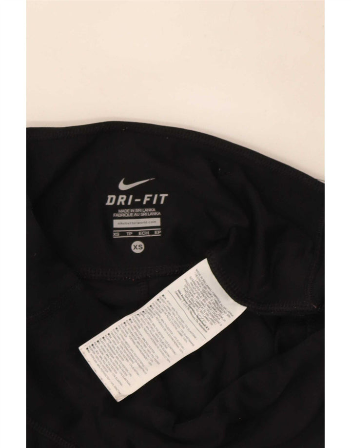 Женские леггинсы Nike Dri Fit UK 6 XS, черный полиэстер