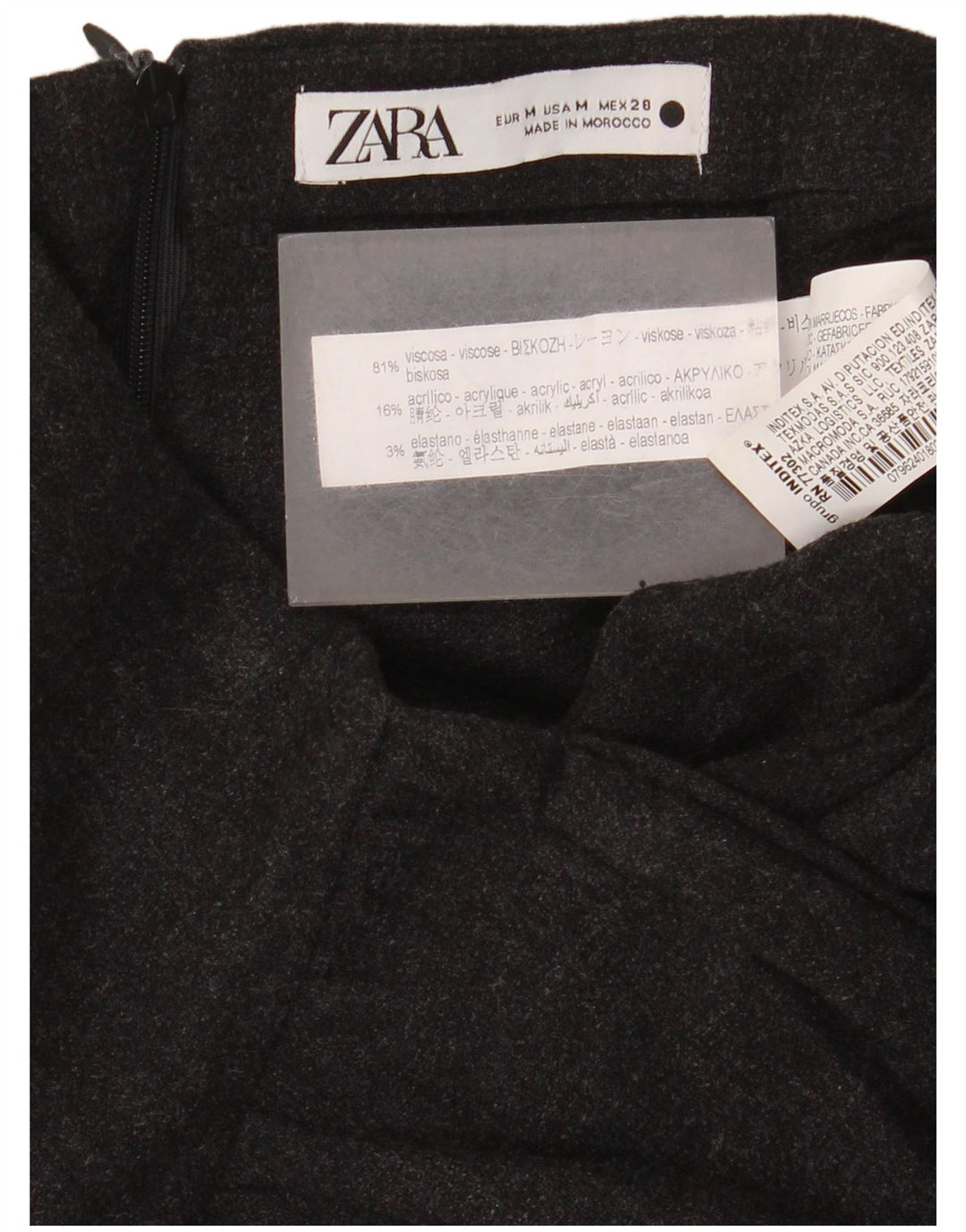 Женская юбка-карандаш Zara Medium W30 Черная вискоза