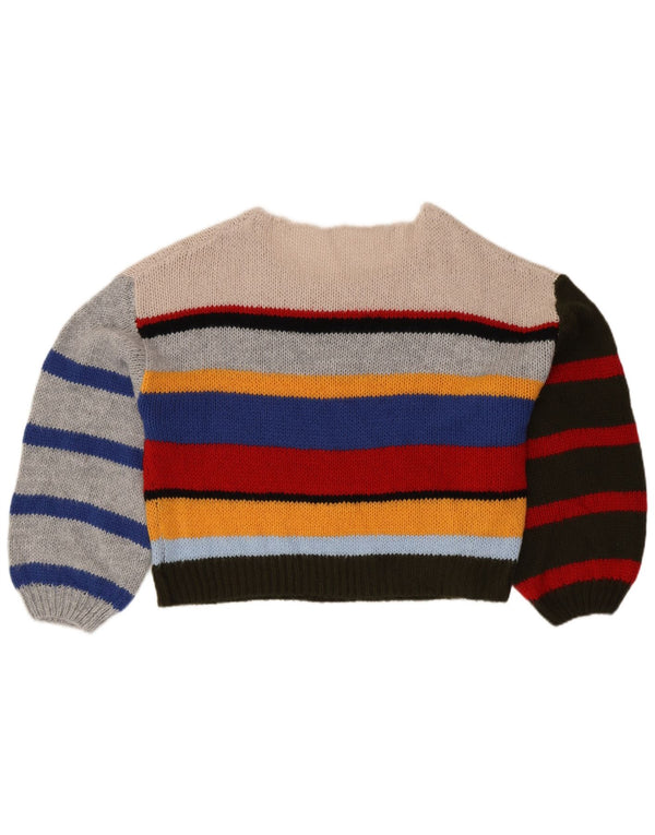 ВИНТАЖНЫЙ женский свитер с вырезом «лодочка», Великобритания, 14, большой, разноцветный