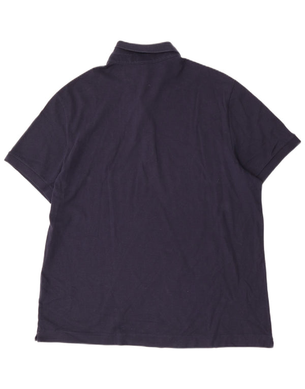 Мужская рубашка-поло стандартного кроя Lacoste, размер 7, 2XL, темно-синяя, хлопок