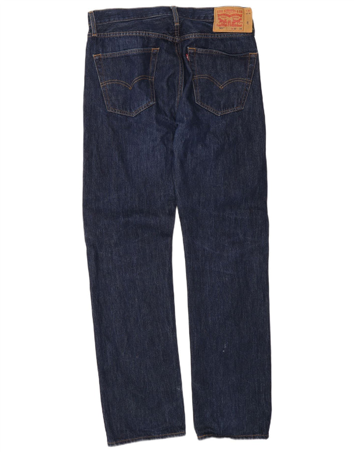 Мужские прямые джинсы Levi's 501 W33 L34 синие, хлопок