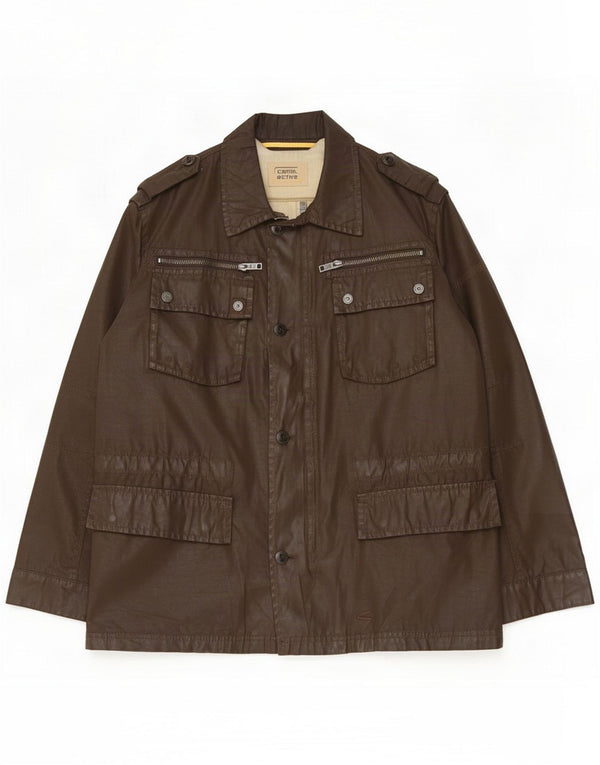 Мужская куртка из вощеного хлопка Camel Active UK 42 XL Коричневая