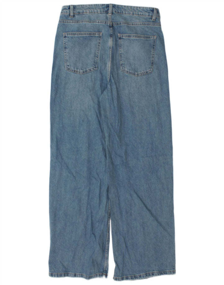 Женские широкие джинсы Marks & Spencer UK 12 Medium W30 L30 Синие