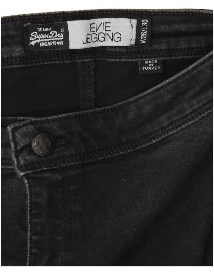 Женские джинсы-джеггинсы Superdry Evie W26 L30, черный хлопок