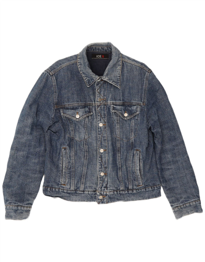 Мужская джинсовая куртка Iceberg IT 54 2XL Синяя Хлопок