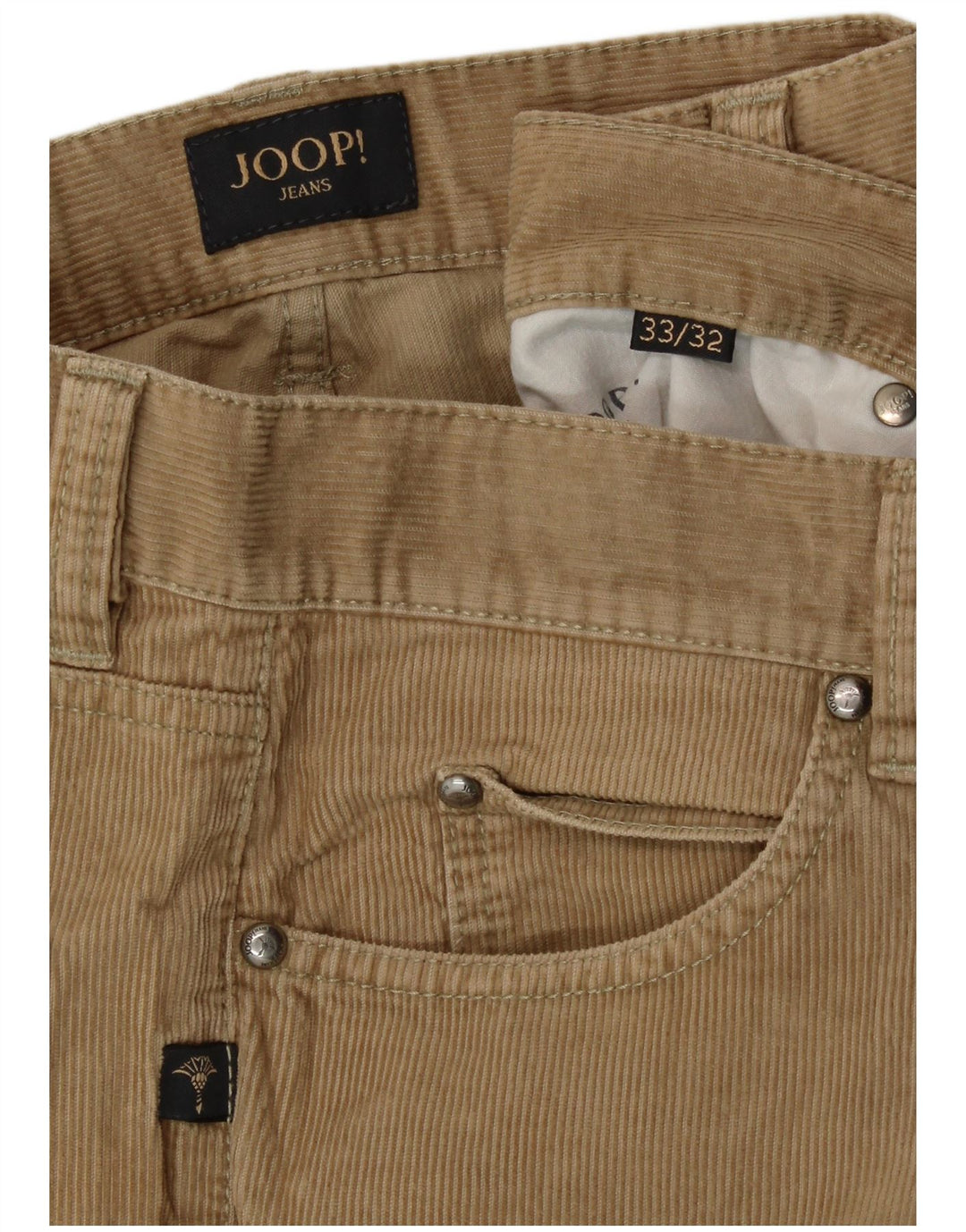Мужские прямые вельветовые брюки Joop W33 L32 бежевые