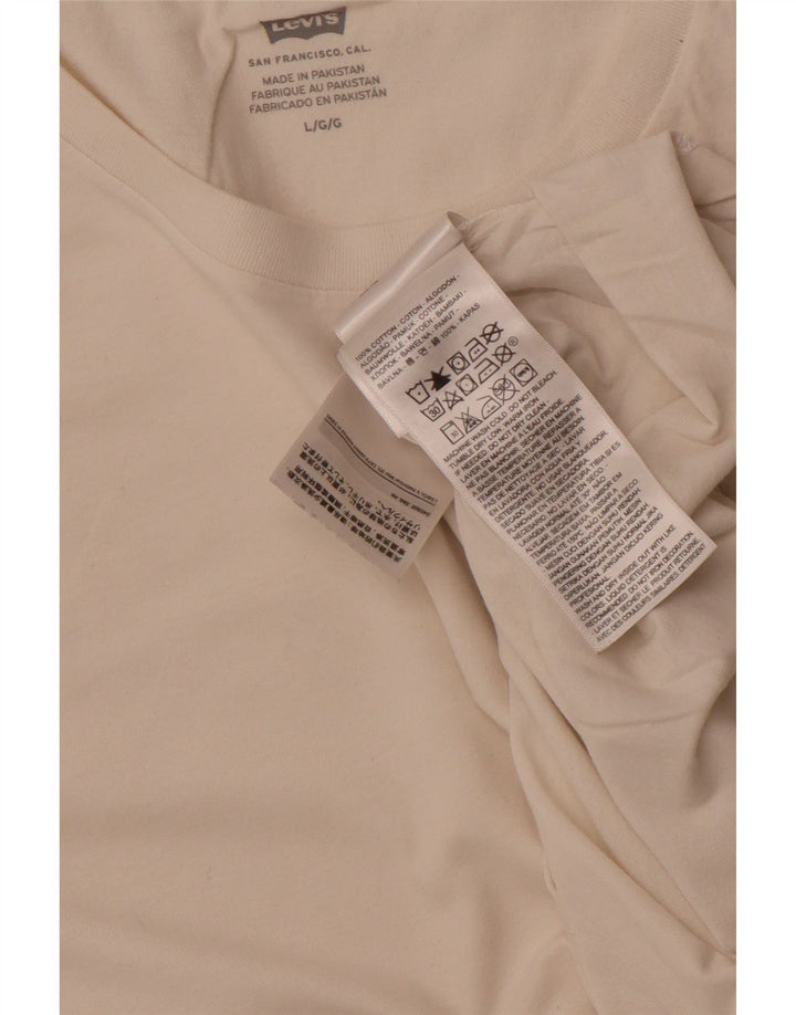 Мужская футболка Levi's, большой белый хлопок