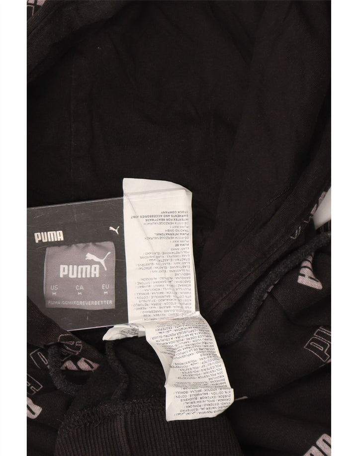 Мужской джемпер с капюшоном PUMA, черный, хлопковый, среднего размера