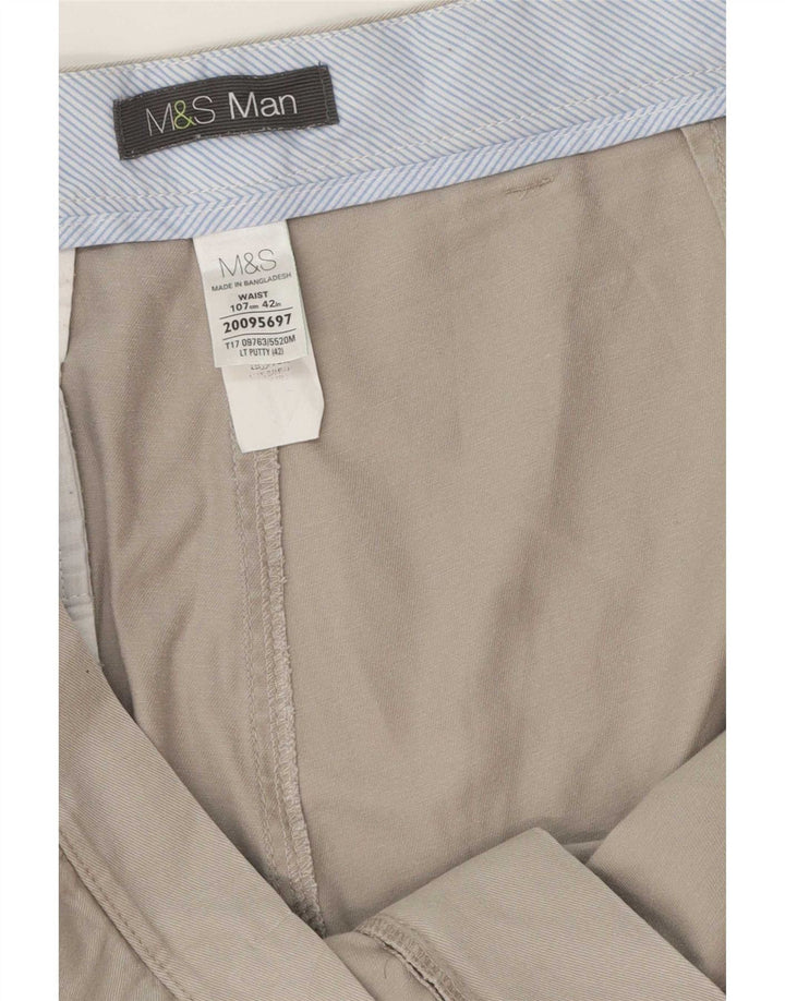 Мужские шорты чинос Marks & Spencer W42 2XL серые, хлопок