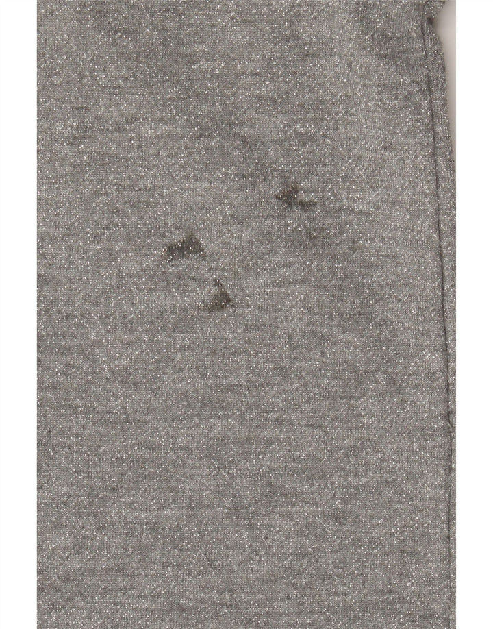 Женский джемпер с капюшоном DKNY Oversized с рисунком UK 14, полиэстер среднего серого цвета