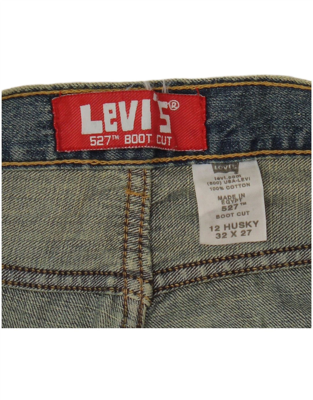 Джинсы LEVI'S Husky Bootcut для мальчиков 11-12 лет W32 L27 Синий хлопок