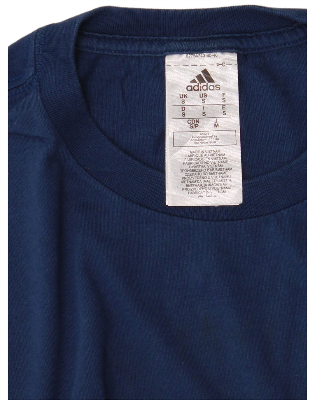 Adidas Мужская футболка Top Small Темно-синий Хлопок
