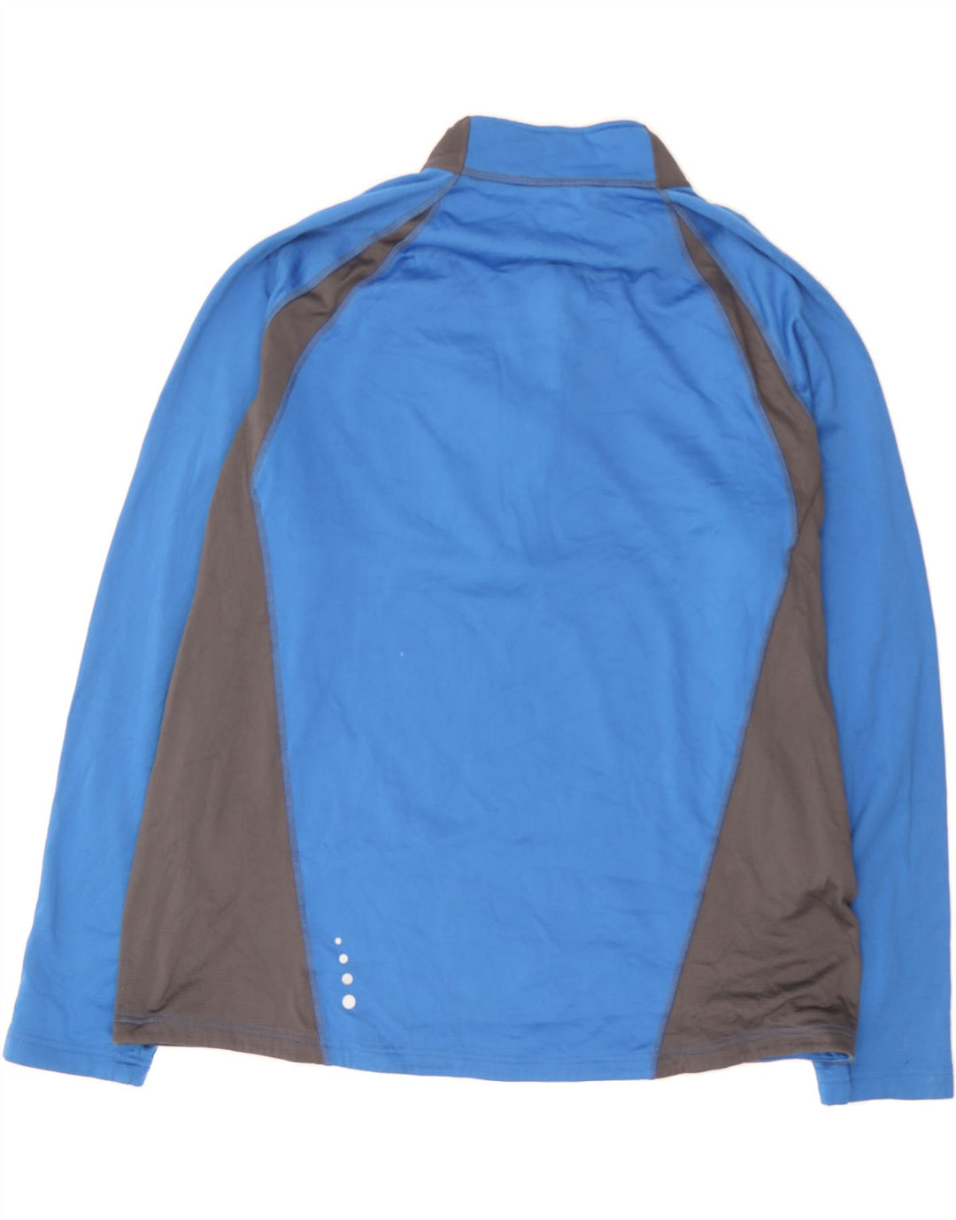 L.L.BEAN Mens Zip Neck Pullover Tracksuit Top 2XL Blue Colourblock Vintage L.L.Bean and Second-Hand L.L.Bean from Messina Hembry 