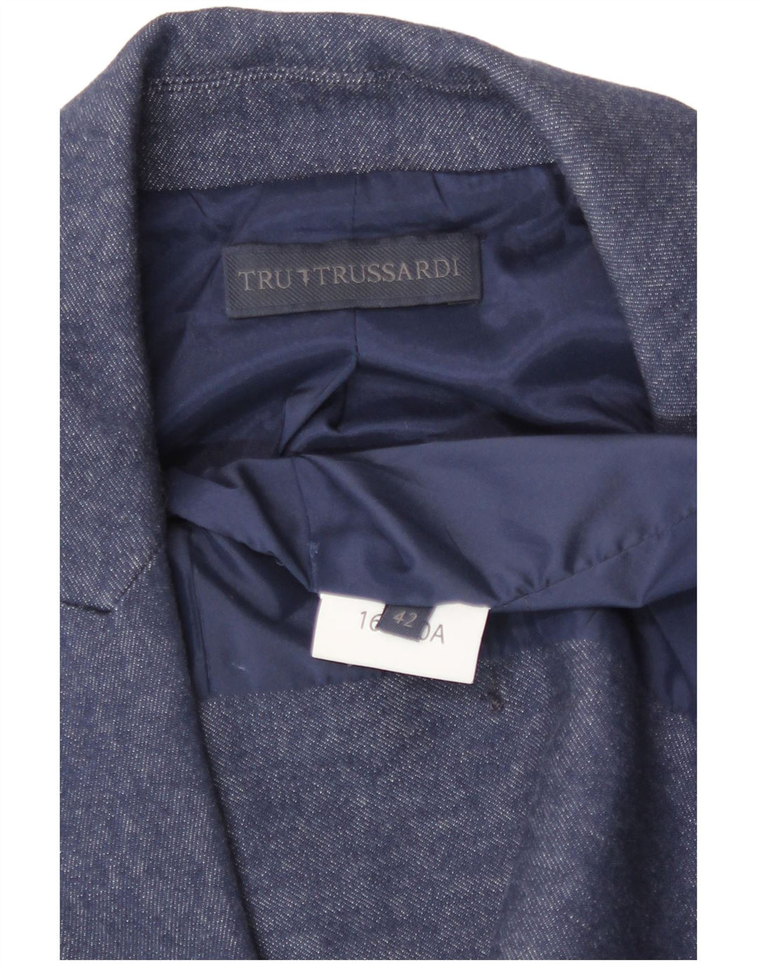 Trussardi Женский двубортный пиджак с рукавом 3/4 IT 42 Средний синий