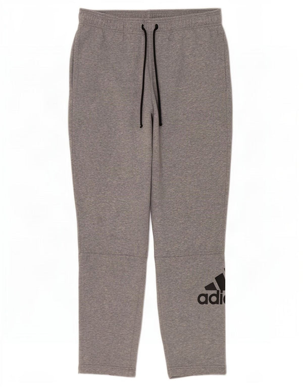 Мужские спортивные брюки Adidas с графическим рисунком, большие серые хлопковые