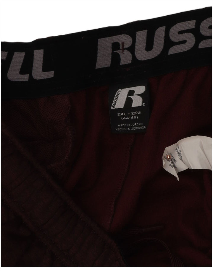 Мужские спортивные брюки RUSSELL ATHLETIC 2XL темно-бордовый полиэстер