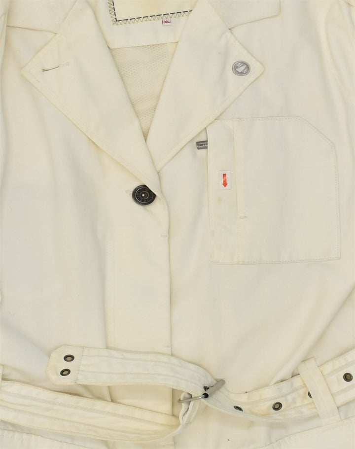 MURPHY & NYE Womens Military Jacket UK 18 XL Off White Nylon | Vintage Murphy & Nye | Thrift | Second-Hand Murphy & Nye | Used Clothing | Messina Hembry 