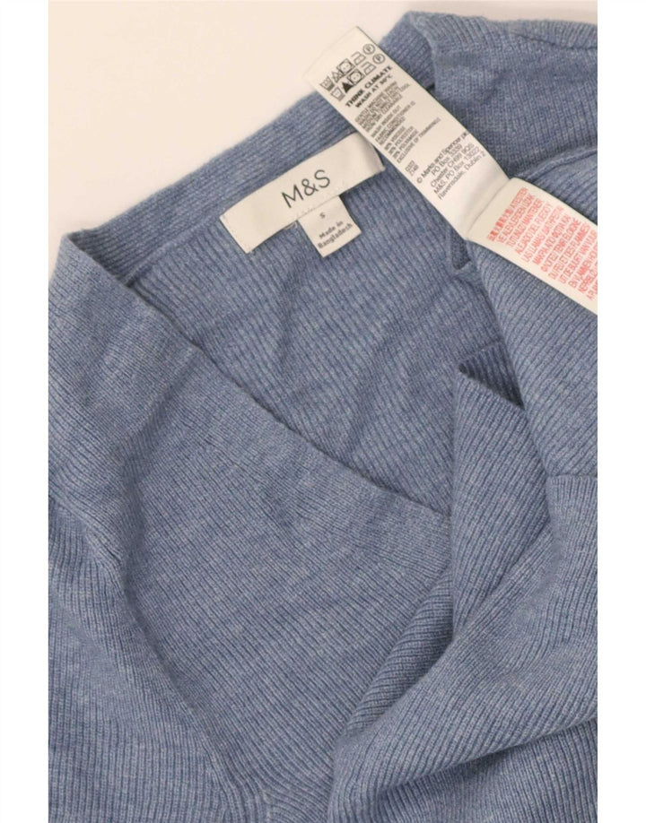 Женская блузка Marks & Spencer Top UK 8, маленькая, синяя, вискоза