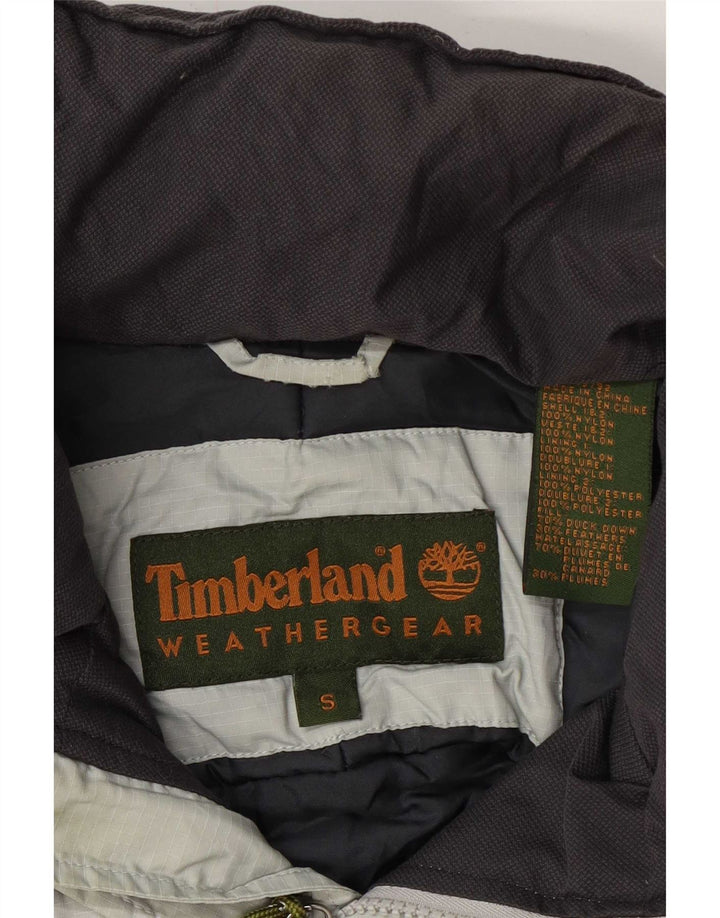 Мужская стеганая куртка Timberland UK 36, маленькая серая, нейлон с цветными блоками