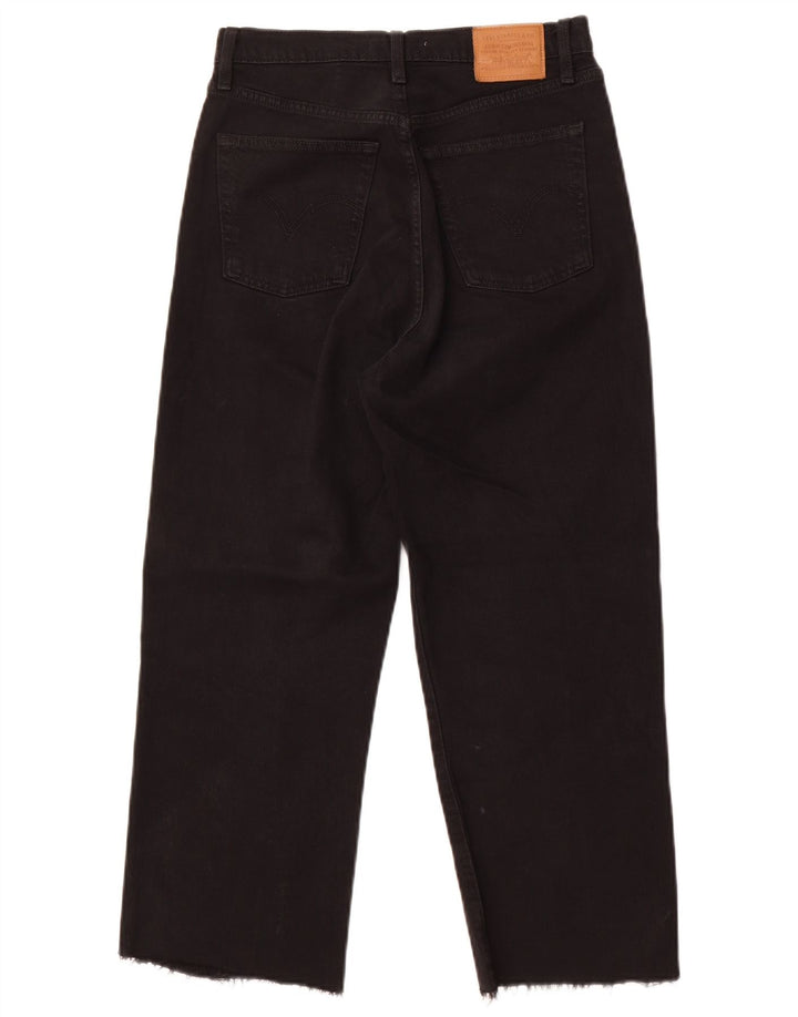 Женские укороченные джинсы Levi's Ribcage W28 L24 черные