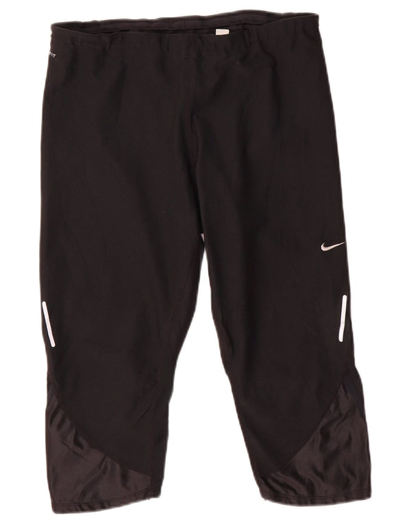 Женские капри Nike Dri Fit UK 16, большие черные