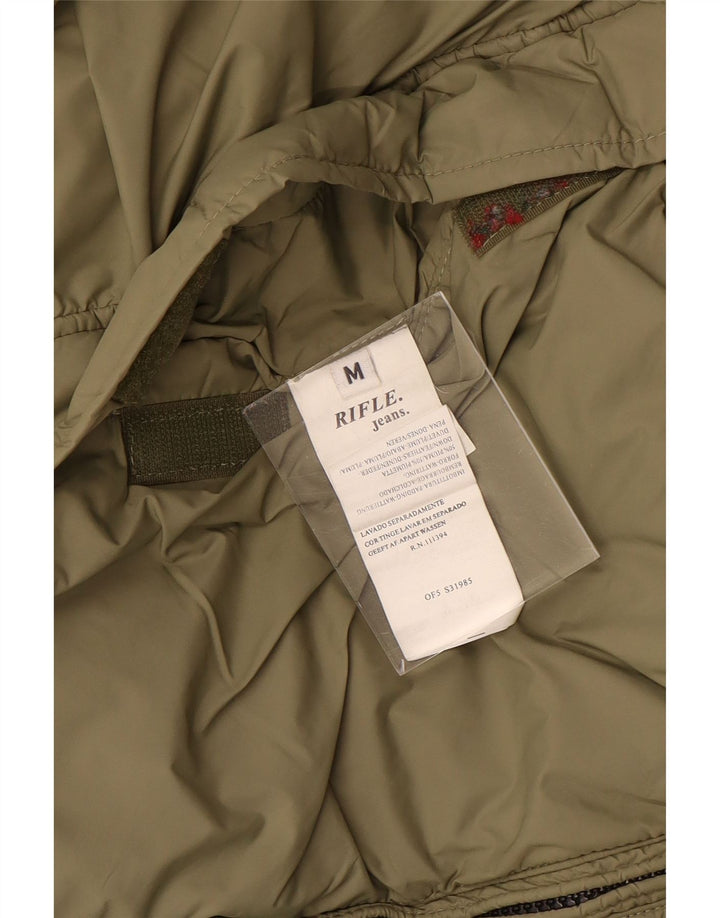 Мужская двусторонняя стеганая куртка Rifle UK 38, средний черный полиамид