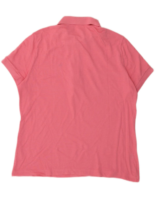 LACOSTE Womens Polo Shirt Size 50 2XL Pink Cotton