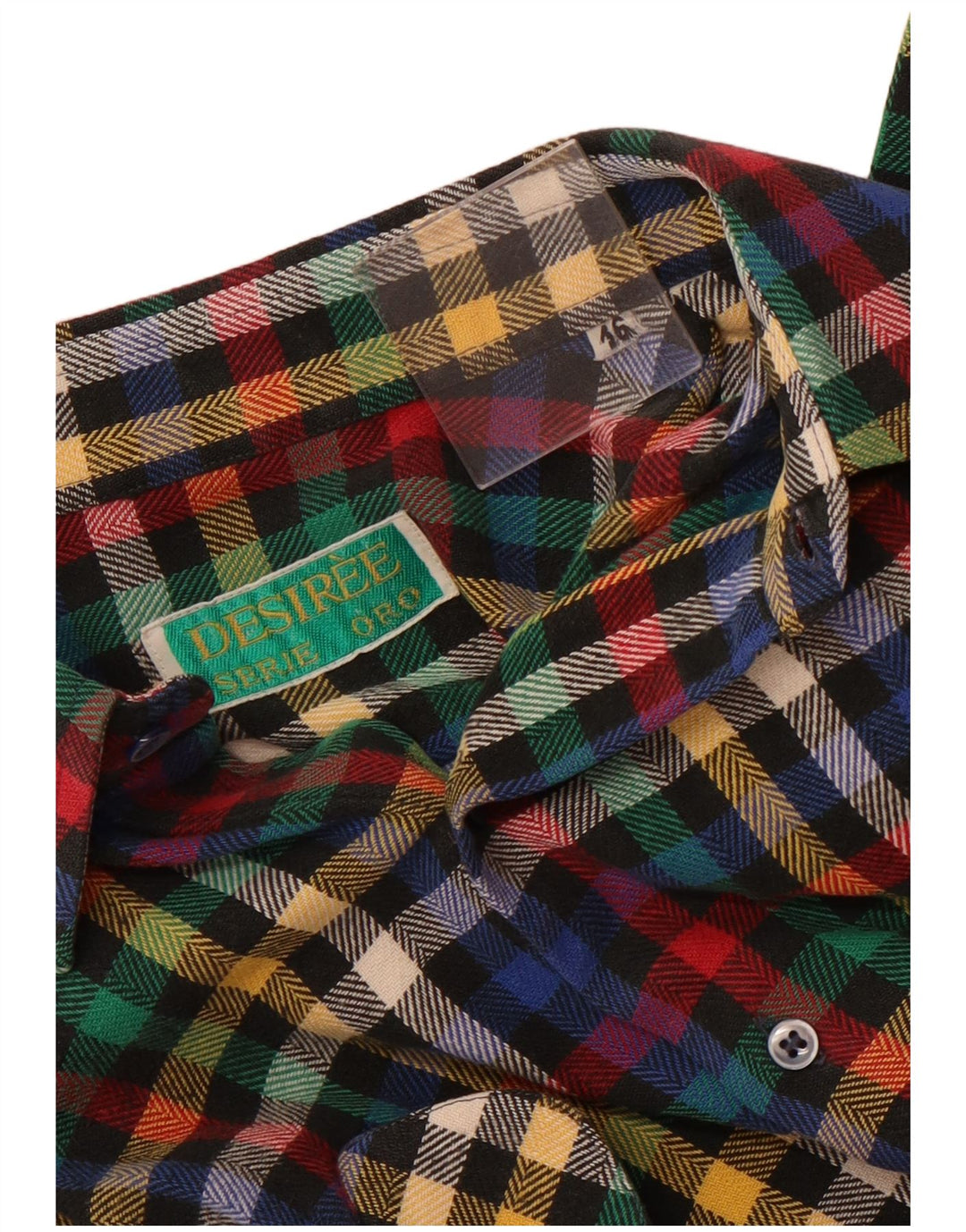 Мужская фланелевая рубашка Desiree, размер 16, большая разноцветная клетка