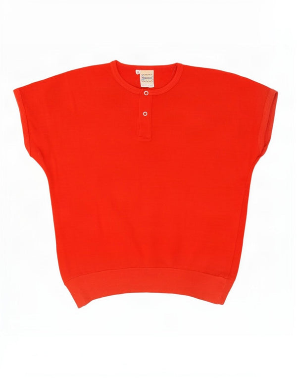 Женская футболка Fiorucci Top UK 10, маленькая, красный хлопок