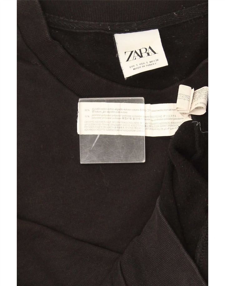 Мужской свитер Zara, маленький черный хлопковый джемпер