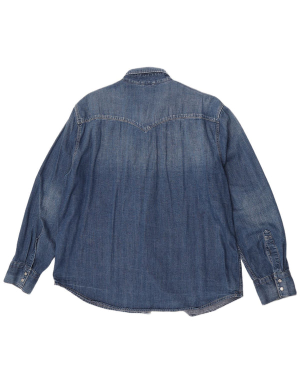 Мужская джинсовая рубашка Levi's 2XL, синяя, хлопок