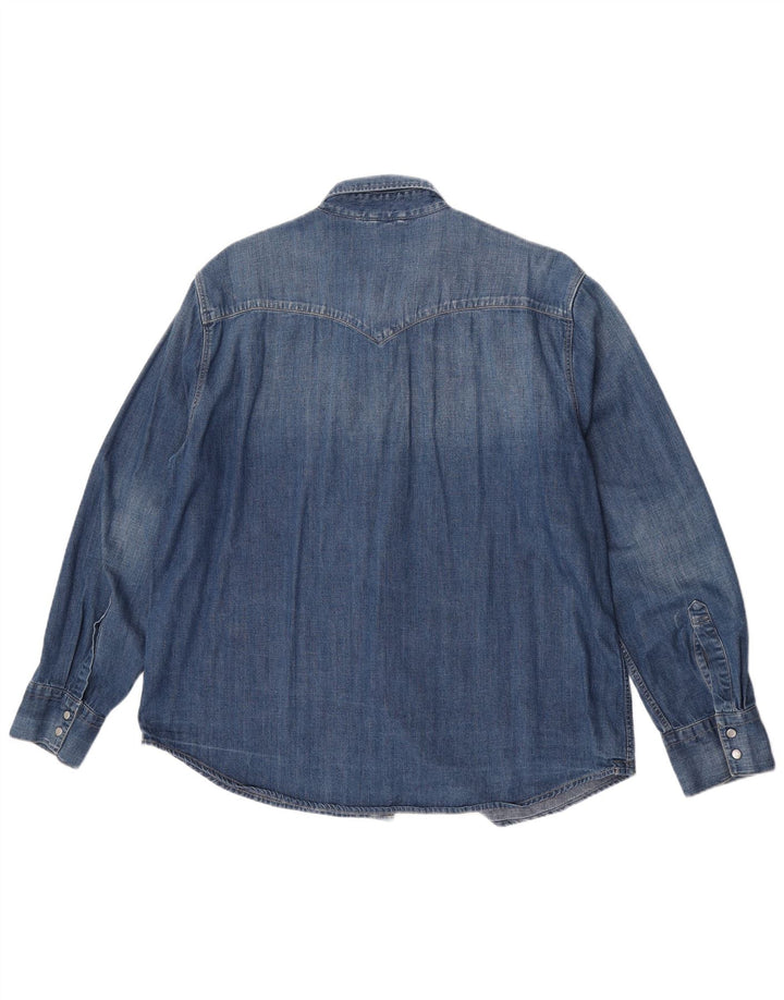 Мужская джинсовая рубашка Levi's 2XL, синяя, хлопок