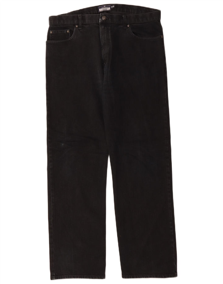 Мужские прямые джинсы Marks & Spencer Blue Harbour W36 L31, черный хлопок