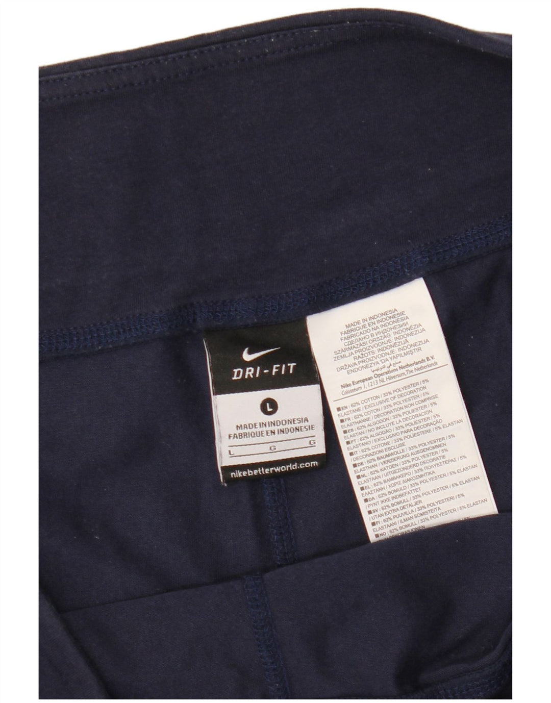 Женские спортивные шорты-бермуды с графическим рисунком NIKE Dri Fit UK 16, большие темно-синие