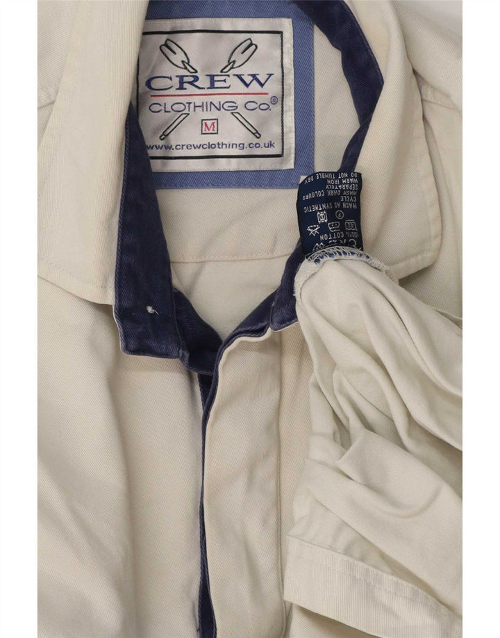 Crew Clothing Мужская пуловерная рубашка из хлопка среднего размера в белую полоску