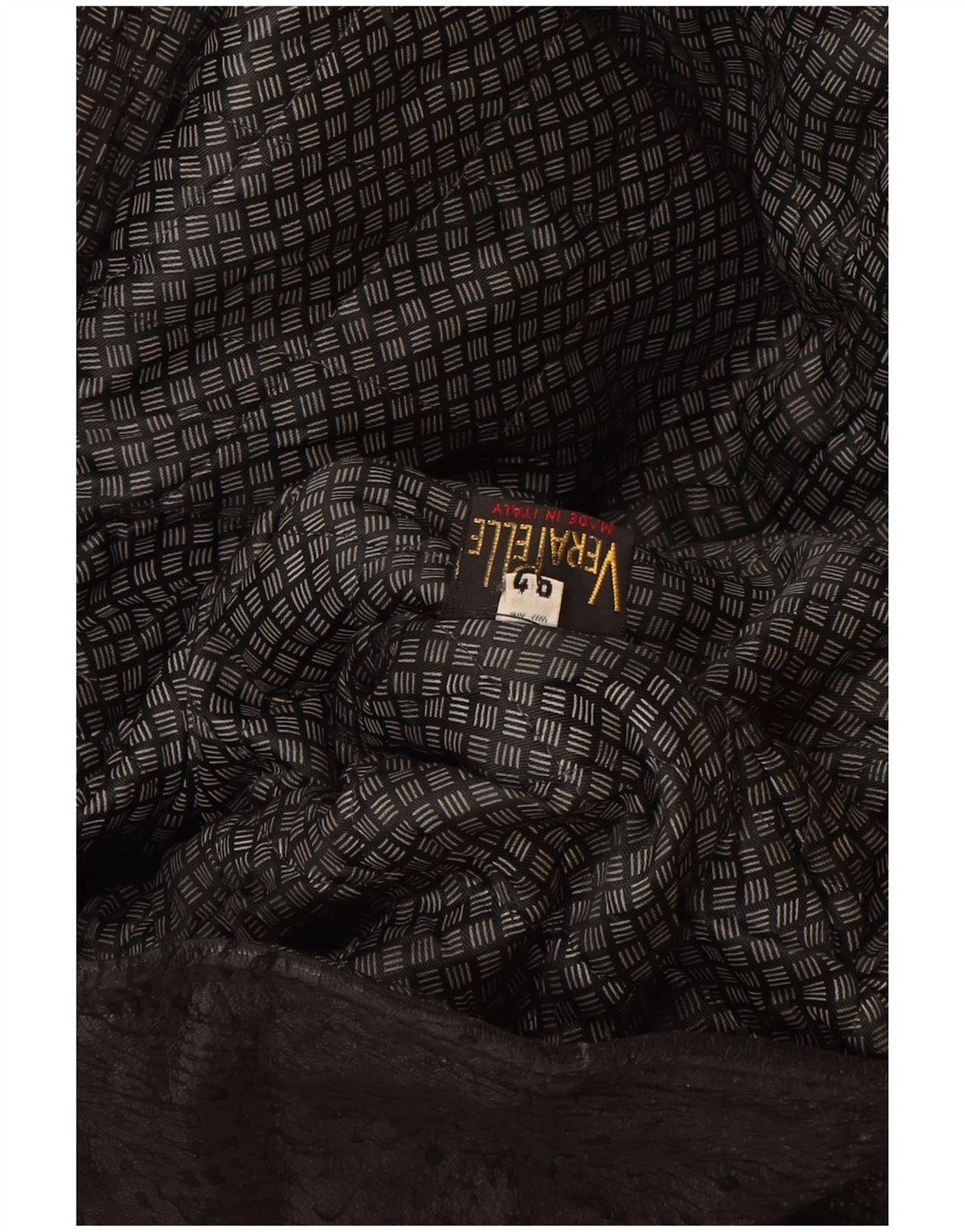 Винтажная женская кожаная куртка оверсайз IT 46, большая черная кожа