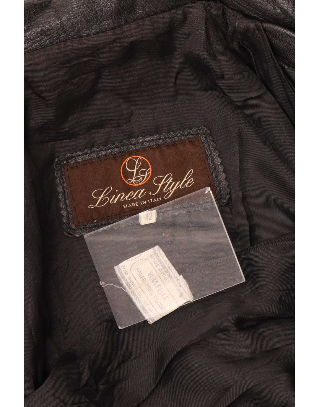 Винтажное женское кожаное пальто IT 42 Medium Black